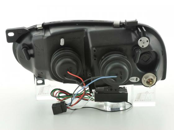 Scheinwerfer Set Daylight LED Tagfahrlicht VW Golf 3 91-97 schwarz Scheinwerfer Set Daylight LED Tagfahrlicht VW Golf 3 91-97 schwarz